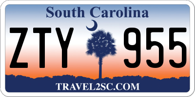 SC license plate ZTY955