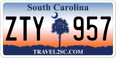 SC license plate ZTY957