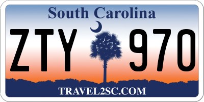 SC license plate ZTY970