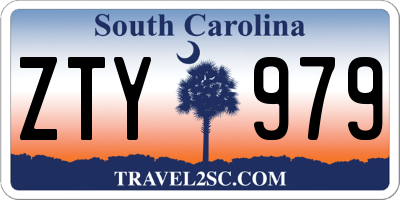 SC license plate ZTY979