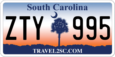 SC license plate ZTY995
