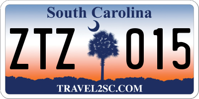 SC license plate ZTZ015