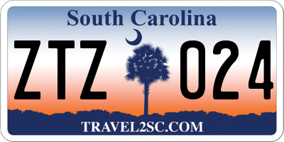 SC license plate ZTZ024