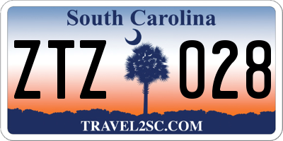 SC license plate ZTZ028