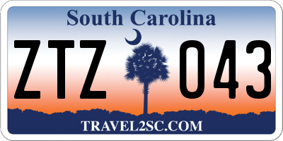 SC license plate ZTZ043
