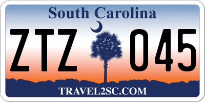 SC license plate ZTZ045