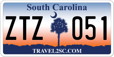 SC license plate ZTZ051