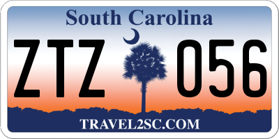 SC license plate ZTZ056