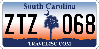 SC license plate ZTZ068