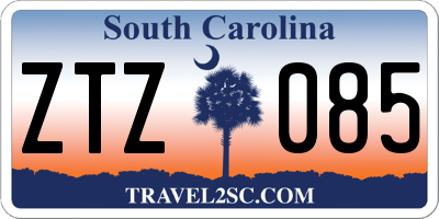 SC license plate ZTZ085