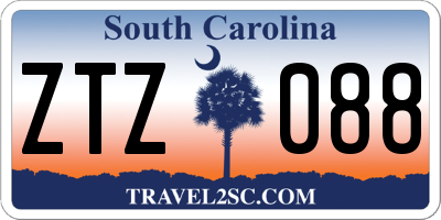 SC license plate ZTZ088