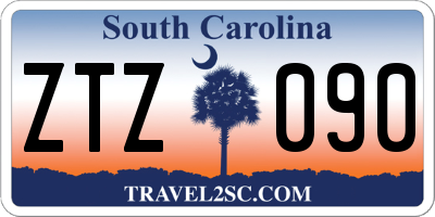 SC license plate ZTZ090