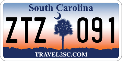 SC license plate ZTZ091