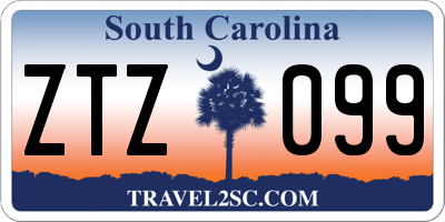 SC license plate ZTZ099