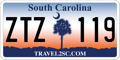 SC license plate ZTZ119