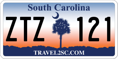 SC license plate ZTZ121