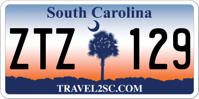 SC license plate ZTZ129