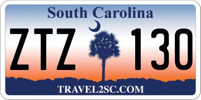 SC license plate ZTZ130
