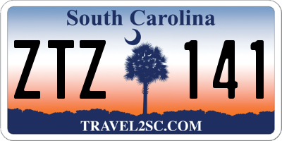 SC license plate ZTZ141