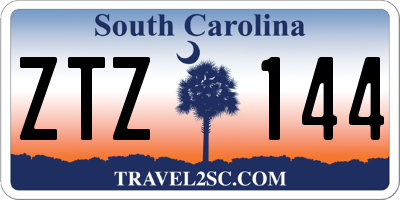 SC license plate ZTZ144