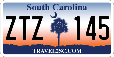 SC license plate ZTZ145