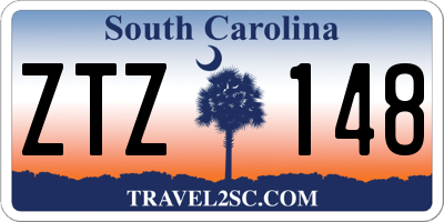 SC license plate ZTZ148