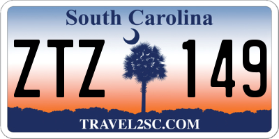 SC license plate ZTZ149