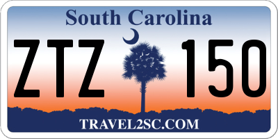 SC license plate ZTZ150