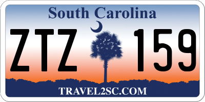 SC license plate ZTZ159