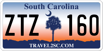 SC license plate ZTZ160