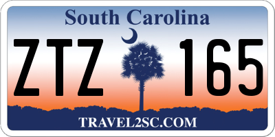 SC license plate ZTZ165