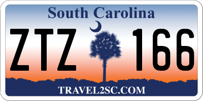 SC license plate ZTZ166