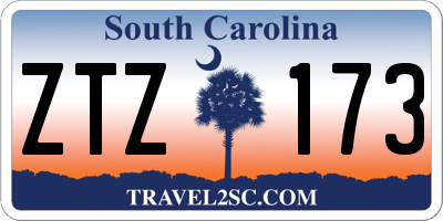 SC license plate ZTZ173