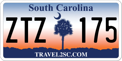 SC license plate ZTZ175