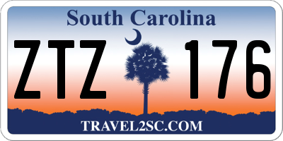 SC license plate ZTZ176