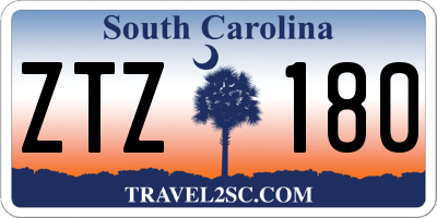 SC license plate ZTZ180