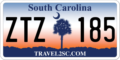 SC license plate ZTZ185