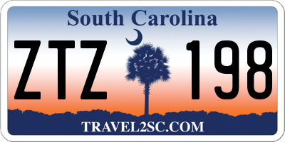 SC license plate ZTZ198