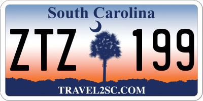 SC license plate ZTZ199