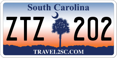 SC license plate ZTZ202