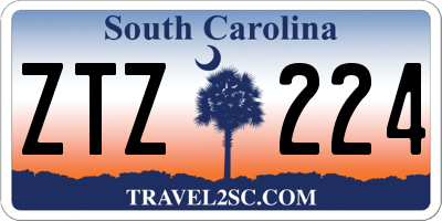 SC license plate ZTZ224