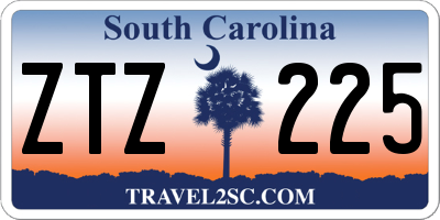 SC license plate ZTZ225
