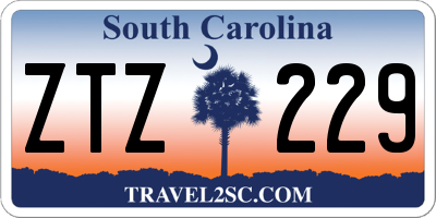 SC license plate ZTZ229