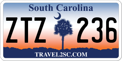 SC license plate ZTZ236