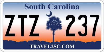 SC license plate ZTZ237