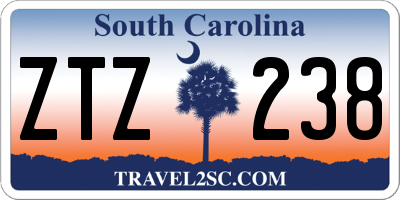 SC license plate ZTZ238