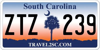 SC license plate ZTZ239