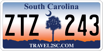 SC license plate ZTZ243