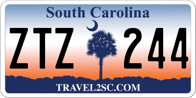 SC license plate ZTZ244