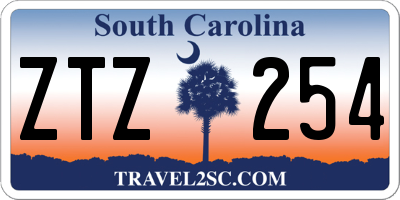 SC license plate ZTZ254
